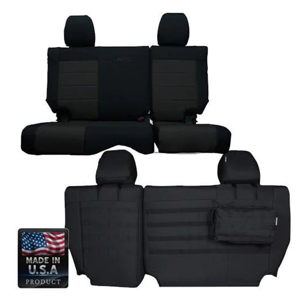 PRP 13-18 Jeep Wrangler JKU Rear Seat Cover/4 door - Black/Grey main image 1