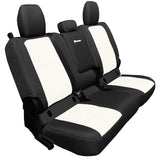 Bartact Jeep Gladiator Seat Covers black / white vinyl / Same as insert Color Rear Bench Tactical Seat Covers for Jeep Gladiator 2019-22 All Models BARTACT - WITH Fold Down Armrest ONLY!