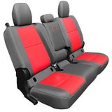 Bartact Jeep Gladiator Seat Covers graphite / red / Same as insert Color Rear Bench Tactical Seat Covers for Jeep Gladiator 2019-22 All Models BARTACT - WITH Fold Down Armrest ONLY!