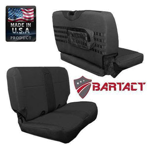 Bartact Jeep Wrangler Seat Covers black / graphite Rear Bench Tactical Seat Cover for Jeep Wrangler TJ & LJ 2003-06 Bartact w/ MOLLE