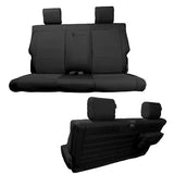 Bartact Jeep Wrangler Seat Covers black / black Rear Bench Tactical Seat Covers for Jeep Wrangler JL 2018-22 2 Door Bartact w/ MOLLE