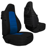Bartact Jeep Wrangler Seat Covers black / blue Front Tactical Seat Covers for Jeep Wrangler TJ 1997-02 (PAIR) w/ MOLLE Bartact