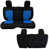Bartact Jeep Wrangler Seat Covers black / blue / Same as insert Color Rear Bench Tactical Seat Covers for Jeep Wrangler JLU 2018-22 4 Door - BARTACT  - NO Fold Down Armrest ONLY! (NOT for 4XE Edition) w/ MOLLE