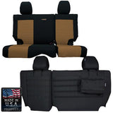Bartact Jeep Wrangler Seat Covers black / coyote Rear Bench Tactical Seat Covers for Jeep Wrangler JKU 2008-10 4 Door Bartact w/ MOLLE