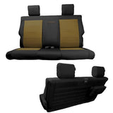Bartact Jeep Wrangler Seat Covers black / coyote Rear Bench Tactical Seat Covers for Jeep Wrangler JL 2018-22 2 Door Bartact w/ MOLLE
