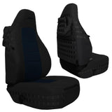 Bartact Jeep Wrangler Seat Covers black / navy Front Tactical Seat Covers for Jeep Wrangler TJ 1997-02 (PAIR) w/ MOLLE Bartact