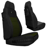 Bartact Jeep Wrangler Seat Covers black / olive drab Front Tactical Seat Covers for Jeep Wrangler TJ & LJ 2003-06 BARTACT (PAIR) w/ MOLLE