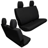 Bartact Jeep Wrangler Seat Covers Black Rear Bench Seat Covers for Jeep Wrangler JK 2007-10 2 Door Bartact - Base Line Performance