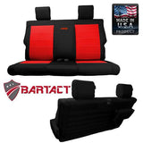 Bartact Jeep Wrangler Seat Covers black / red Rear Bench Tactical Seat Cover for Jeep Wrangler JK 2011-12 2 Door Bartact w/ MOLLE
