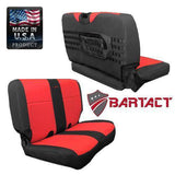 Bartact Jeep Wrangler Seat Covers black / red Rear Bench Tactical Seat Cover for Jeep Wrangler TJ & LJ 2003-06 Bartact w/ MOLLE