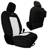 Bartact Jeep Wrangler Seat Covers black / white vinyl / same as insert Color Front Tactical Seat Covers for Jeep Wrangler JLU 2018-22 4 Door ONLY (NOT for Mojave or 392 Edition) Bartact w/ MOLLE