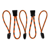 Bartact Miscellaneous 5 / Orange Camo Paracord Zipper Pulls w/ plastic pull - qty 3 OR 5 - Made in USA 550 Paracord