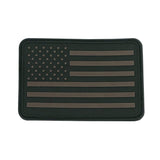 Bartact Miscellaneous Coyote / Stars on Left American Flag Patches, Choose Style, PVC Rubber, 2" x 3" w/ Velcro/Hook backing