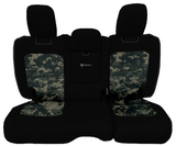 Bartact Black/ACU Graphite Logo CLICK FOR OPTIONS - 2018+ JLU 4-Door Rear Bench (WITH Armrest) Seat Covers - Overstock (Copy)