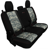 Bartact Black/ACU-Red Logo/Red Stitch OVERSTOCK REAR BENCH TACTICAL SEAT COVERS FOR JEEP® GLADIATOR 2019+ ALL MODELS - WITHOUT FOLD DOWN ARMREST ONLY! CLICK FOR MORE OPTIONS