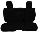 Bartact Black/Black Gecko Logo CLICK FOR OPTIONS - 2018+ JLU 4-Door Rear Bench (No Armrest) Seat Covers - Overstock