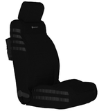 Bartact Black/Black-Graphite Logo OVERSTOCK - 2007-2012 JK & JKU Front Seat Cover Pair (NO SRS Airbag) CLICK FOR MORE OPTIONS