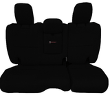 Bartact Black/Black Red Logo CLICK FOR OPTIONS - 2018+ JLU 4-Door Rear Bench (No Armrest) Seat Covers - Overstock