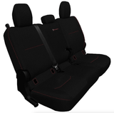 Bartact Black/Black-Red Logo/Red Stitch OVERSTOCK REAR BENCH TACTICAL SEAT COVERS FOR JEEP® GLADIATOR 2019+ ALL MODELS - WITHOUT FOLD DOWN ARMREST ONLY! CLICK FOR MORE OPTIONS
