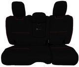Bartact Black/Black Red Stitch CLICK FOR OPTIONS - 2018+ JLU 4-Door Rear Bench (WITH Armrest) Seat Covers - Overstock (Copy)