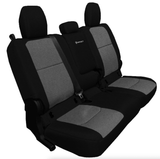 Bartact Black/Graphite-White Logo OVERSTOCK REAR BENCH TACTICAL SEAT COVERS FOR JEEP® GLADIATOR 2019+ ALL MODELS - WITH FOLD DOWN ARMREST ONLY! CLICK FOR MORE OPTIONS