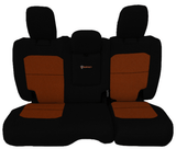 Bartact Black/Orange CLICK FOR OPTIONS - 2018+ JLU 4-Door Rear Bench (WITH Armrest) Seat Covers - Overstock (Copy)