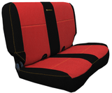 Bartact Black/Red-Dozer Logo/Dozer Stitch OVERSTOCK - 2003-06 TJ Rear Bench Cover  CLICK FOR MORE OPTIONS