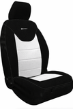 Bartact Black/White Vinyl OVERSTOCK - 2013-18 JK & JKU Front Seat Cover Pair (With SRS Airbag) - 2013-18 JK & JKU Front Seat Cover Pair (With SRS Airbag) CLICK FOR OPTIONS