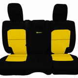 Bartact Black/Yellow CLICK FOR OPTIONS - 2018+ JLU 4-Door Rear Bench (No Armrest) Seat Covers - Overstock