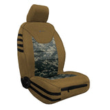 Bartact Coyote/ACU - Graphite Logo CLICK FOR OPTIONS - 2013-18 JK & JKU Front Seat Cover Pair (With SRS Airbag) Overstock