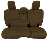 Bartact Coyote/Coyote Olive Stitch Olive Logo CLICK FOR OPTIONS - 2018+ JLU 4-Door Rear Bench (WITH Armrest) Seat Covers - Overstock (Copy)