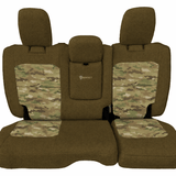 Bartact Coyote/Multicam Coyote Logo CLICK FOR OPTIONS - 2018+ JLU 4-Door Rear Bench (WITH Armrest) Seat Covers - Overstock (Copy)