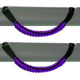 Bartact Grab Handles Black / Purple Paracord Grab Handles Custom for Jeep Wrangler JL JLU 2024 with roll bar air bags (Pair of 2) Bartact