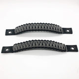 Bartact Grab Handles Graphite Paracord Grab Handles for Jeep Wrangler JL & JLU & Gladiator 2018-24 Front (PAIR of 2) Made in USA - 550 Paracord, Bartact