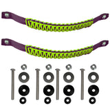 Bartact Grab Handles Neon Green-Gecko / Front Pair Paracord Grab Handles Bolt-On for Jeep® Wrangler JL & JLU 2018+ Made in USA - 550 Paracord | Bartact®