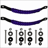 Bartact Grab Handles Purple / Front Pair Paracord Grab Handles Bolt-On for Jeep® Wrangler JL & JLU 2018-2026+ incl. 2024+ Roll Bar Air Bag Models | Made in USA - 550 Paracord | Bartact®