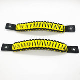 Bartact Grab Handles Yellow Paracord Grab Handles for Jeep Wrangler 2018-23 Front (PAIR of 2) Made in USA - 550 Paracord, Bartact