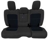 Bartact Graphite/Navy **NO HEADREST COVERS** CLICK FOR OPTIONS - 2018+ JLU 4-Door Rear Bench (WITH Armrest) Seat Covers - Overstock (Copy)
