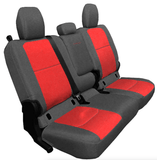 Bartact Graphite/Red Red Logo OVERSTOCK REAR BENCH TACTICAL SEAT COVERS FOR JEEP® GLADIATOR 2019+ ALL MODELS - WITH FOLD DOWN ARMREST ONLY! CLICK FOR MORE OPTIONS