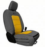 Bartact Graphite/Yellow CLICK FOR OPTIONS - 2018+ JLU & Gladiator Front Seat Cover Pair - Overstock
