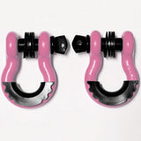 Bull Strap Recovery Baby Pink Bull Strap 3/4" 5T D-Ring Shackle Kit w/ Isolators & Washers - qty 2