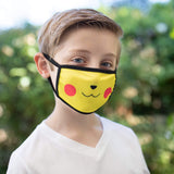 Bartact Face Masks 1 Kids Size, Pokemon Inspired Pikachu Mask, Pokemon Face Mask, Pokemon Mask, Reversible 2 ply Polyester Reusable Washable Face Mask Covers w/ Filter Slot by Bartact