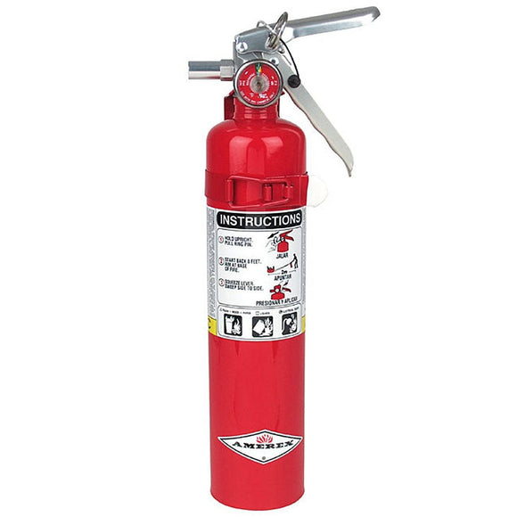 Bartact Fire Safety & Medical Red Fire Extinguisher - Amerex B417T, 2.5lb ABC Dry Chemical Class A B C Fire Extinguisher, with Wall Bracket