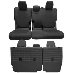 Bartact Ford Bronco Seat Covers black / graphite / Same as insert Color Bartact Tactical Rear Bench Seat Covers for 4 Door Ford Bronco 2021 - 2022 - NO Armrest Only