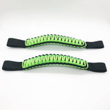 Bartact Grab Handles Black / Neon Green-Gecko Paracord Grab Handles for Headrests of Jeep Wrangler JK, JKU, JL, JLU, Gladiator, Toyota Tacoma, Ford Bronco and other vehicles with removable head rests (PAIR of 2)