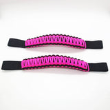 Bartact Grab Handles Black / Neon Pink Paracord Grab Handles for Headrests of Jeep Wrangler JK, JKU, JL, JLU, Gladiator, Toyota Tacoma, Ford Bronco and other vehicles with removable head rests (PAIR of 2)