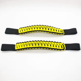 Bartact Grab Handles Black / Yellow Paracord Grab Handles for Headrests of Jeep Wrangler JK, JKU, JL, JLU, Gladiator, Toyota Tacoma, Ford Bronco and other vehicles with removable head rests (PAIR of 2)