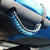 Blue Roll Bar Grab Handles For Jeep Wrangler YJ TJ JK - 4-Piece Set, Universal Fit, PU & ABS Material