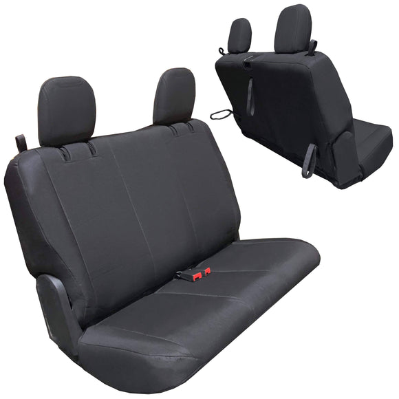 Bartact Jeep Wrangler Seat Covers black / black Rear Bench Seat Covers for Jeep Wrangler JL 2018-22 2 Door Bartact - Base Line Performance