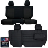 Bartact Jeep Wrangler Seat Covers black / black Rear Bench Tactical Seat Covers for Jeep Wrangler JKU 2008-10 4 Door Bartact w/ MOLLE